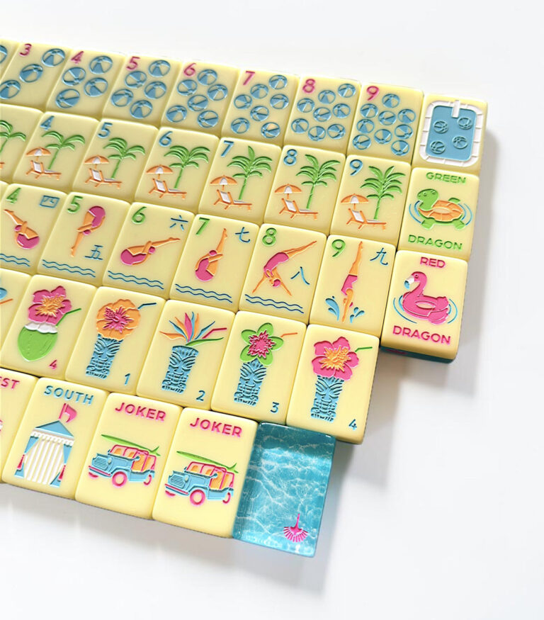 Charleston Mahjong Club Cabana Club Edition mahjong tiles